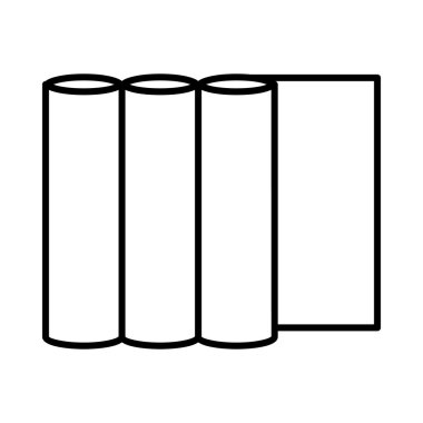 Rulo kağıt simgesi, anahat stili