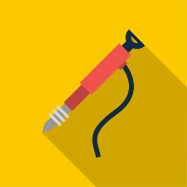 Elektrik jackhammer kutsal kişilerin resmi içinde düz stil