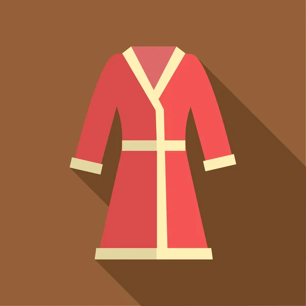 Červený župan ikona, ploché styl — Stockový vektor