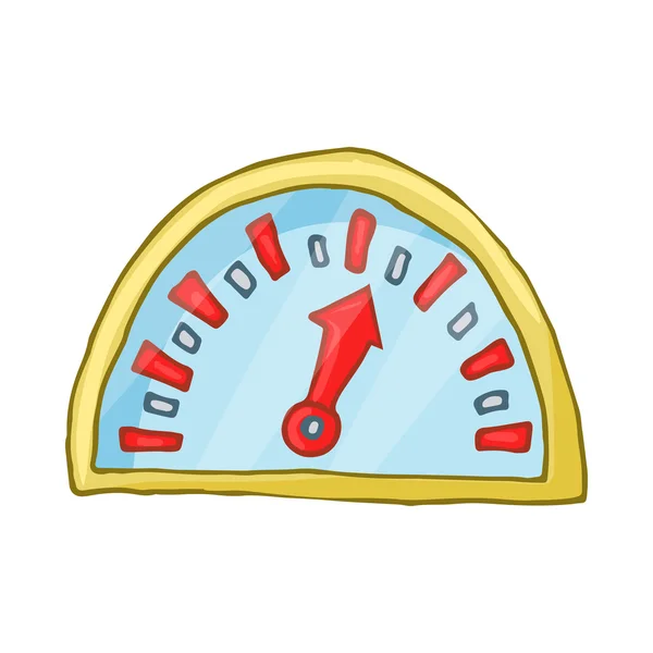 Speedometr pictogram, cartoon stijl — Stockvector