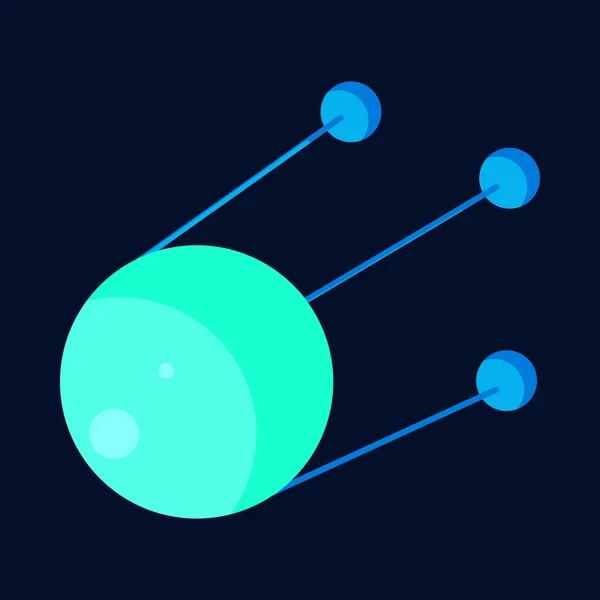 Icono de satélite, estilo de dibujos animados — Vector de stock