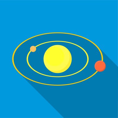 Güneş sistemi simgesi, düz biçim