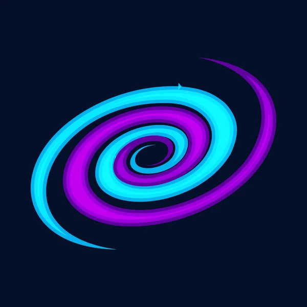 Spiralgalax ikon, tecknad stil — Stock vektor