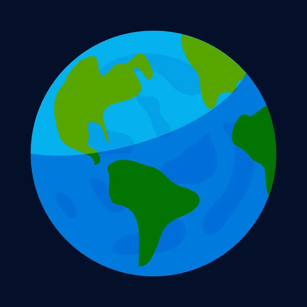 Earth globe icon, cartoon style — Stock Vector