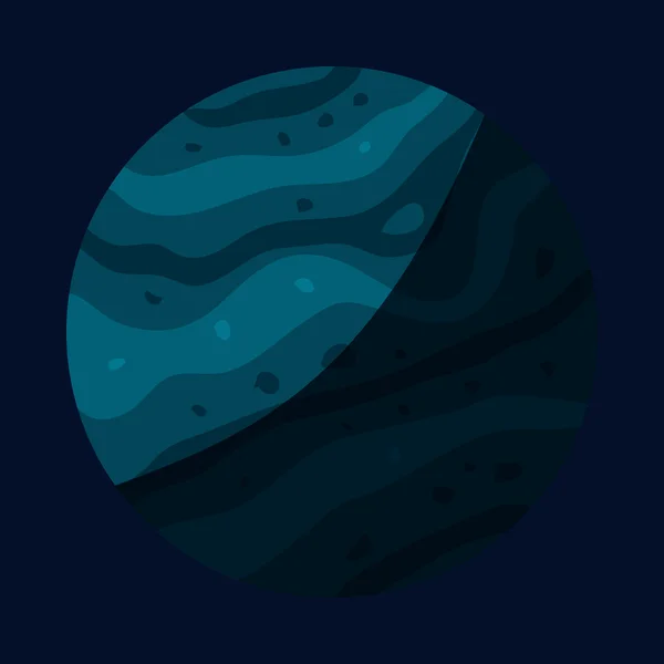 Uranus planet ikon, tecknad stil — Stock vektor