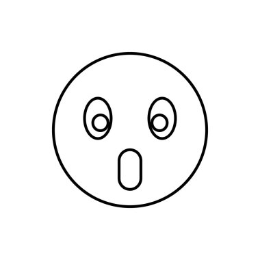 Açık ağız simgesi olan korkmuş ifade