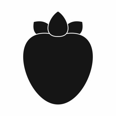 Olgun Trabzon hurması simgesi, basit tarzı