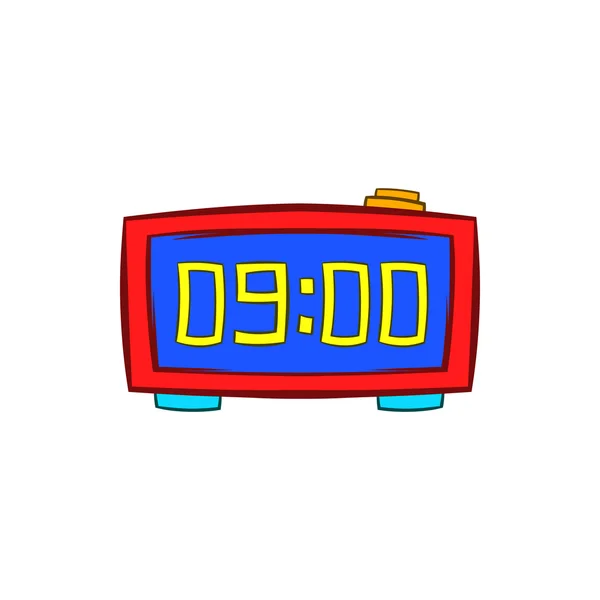 Icono de reloj de mesa digital, estilo de dibujos animados — Archivo Imágenes Vectoriales