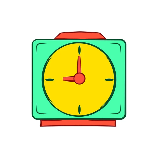 Colorido icono del reloj despertador, estilo de dibujos animados — Vector de stock