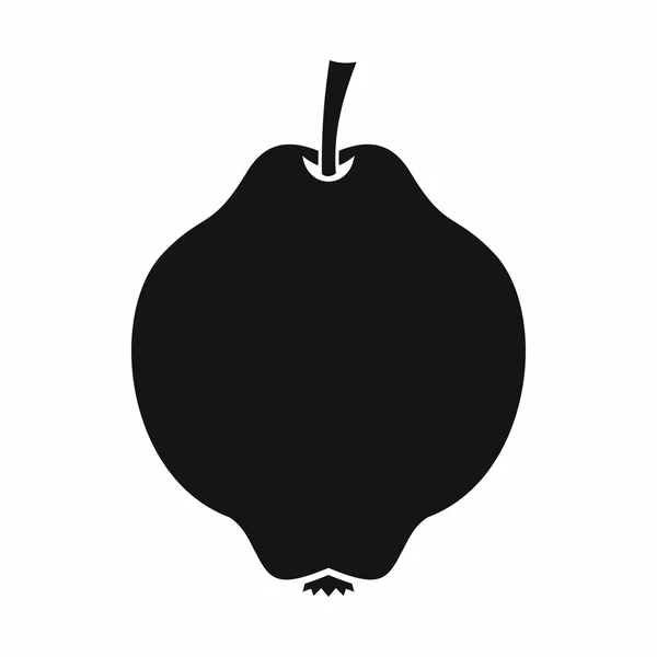 Kweepeer vrucht pictogram, eenvoudige stijl — Stockvector