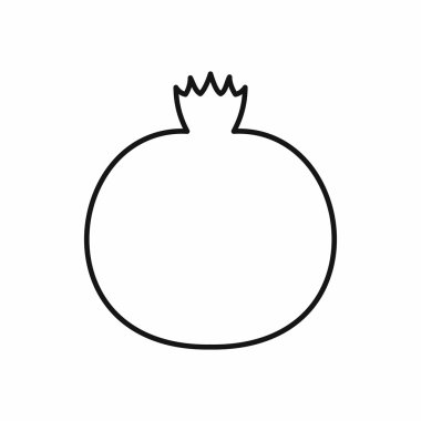 Olgun nar simgesi, anahat stili