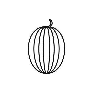 Çizgili kavun simgesi, anahat stili