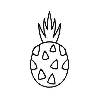 Pitaya, dragon meyve simgesi, anahat stili