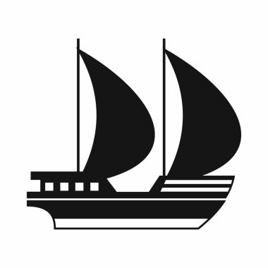 Büyük yat simgesi, basit tarzı