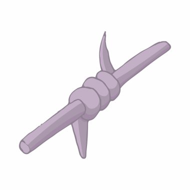 Karikatür tarzı simgesinde dikenli tel