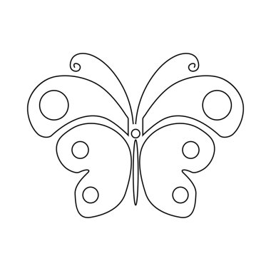 Kelebek kutsal kişilerin resmi, anahat stili