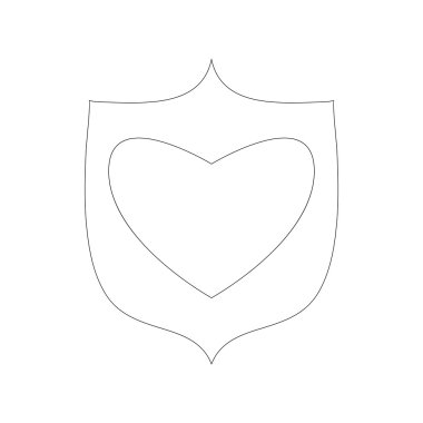 Kalkan kutsal kişilerin resmi, anahat stili