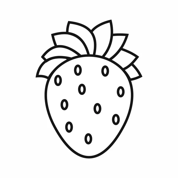 草莓图标,轮廓风格 — 图库矢量图片