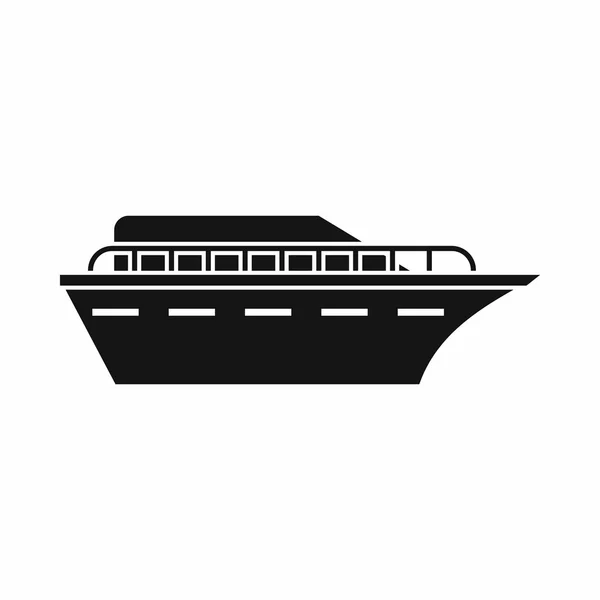 Icono de barco de motor, estilo simple — Vector de stock