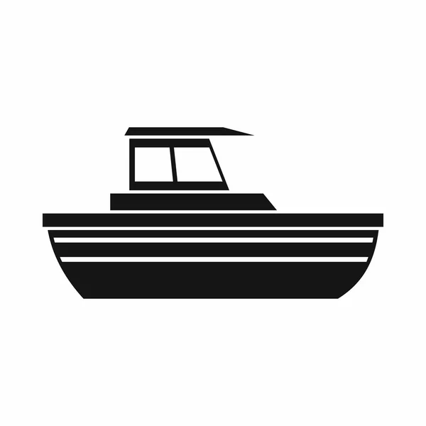 Ícone de barco a motor, estilo simples — Vetor de Stock