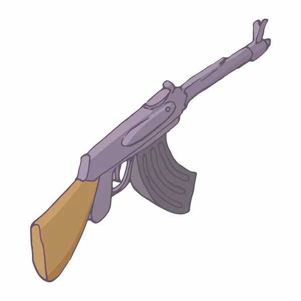 Automat ak 47 Symbol, Cartoon-Stil — Stockvektor