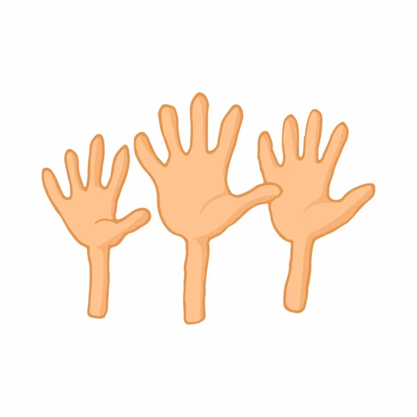 Abrir las manos levantadas vacías para pedir algo icono — Vector de stock