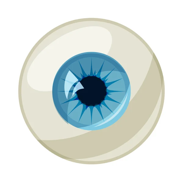 Icona palla occhio umano, stile cartone animato — Vettoriale Stock
