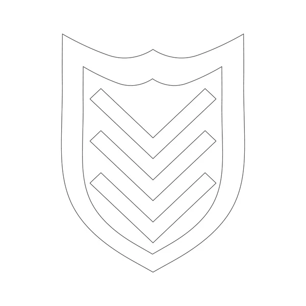 Shield icon, outline style — Stock Vector