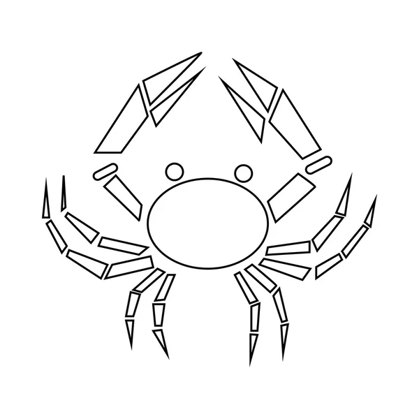 Icône crabe, style contour — Image vectorielle