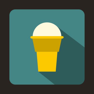 Dondurma ikonu, düz stil