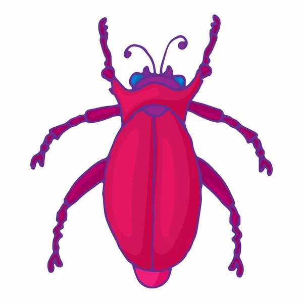 Иконка жука-насекомого, стиль мультфильма — стоковый вектор