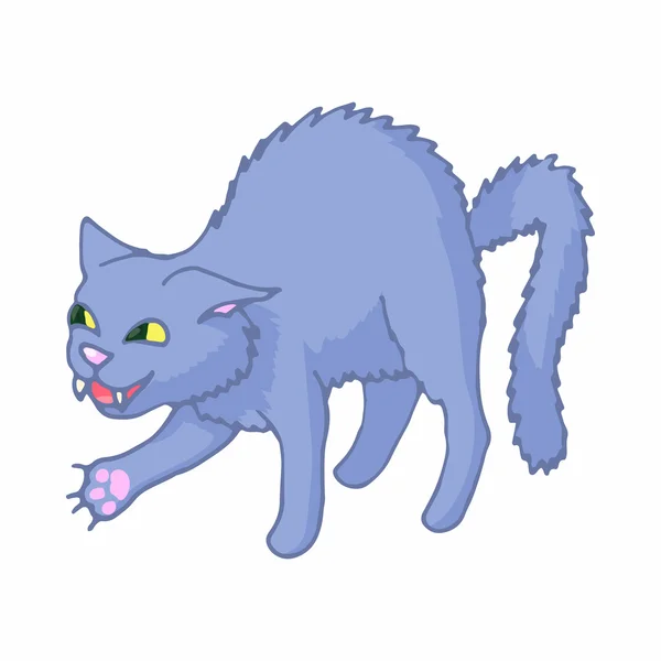 Icône chat, style dessin animé — Image vectorielle