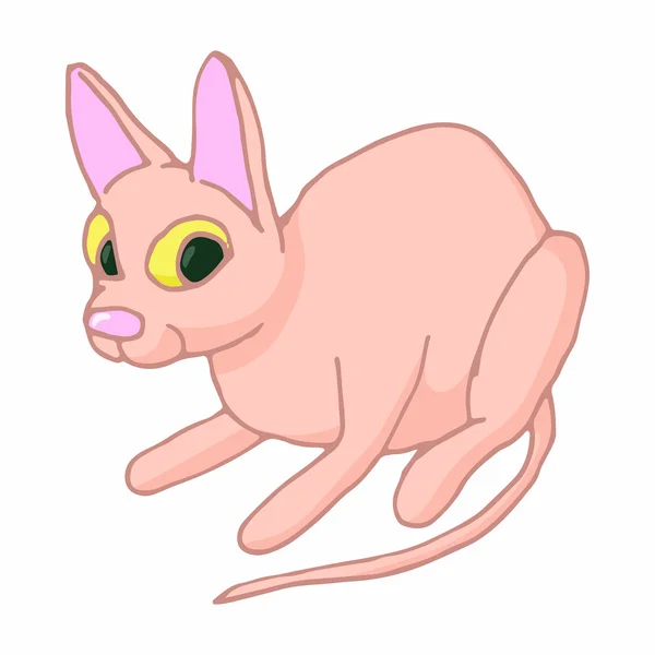 Icono de gato, estilo de dibujos animados — Vector de stock