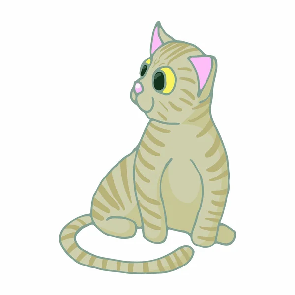 Icono de gato, estilo de dibujos animados — Vector de stock