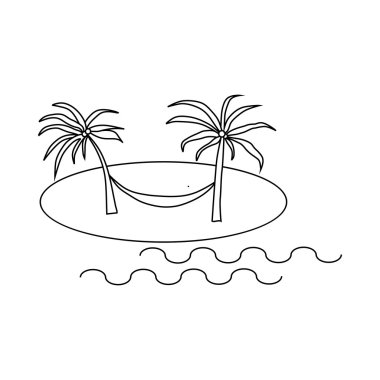 Hamak beach simgesini, anahat stili