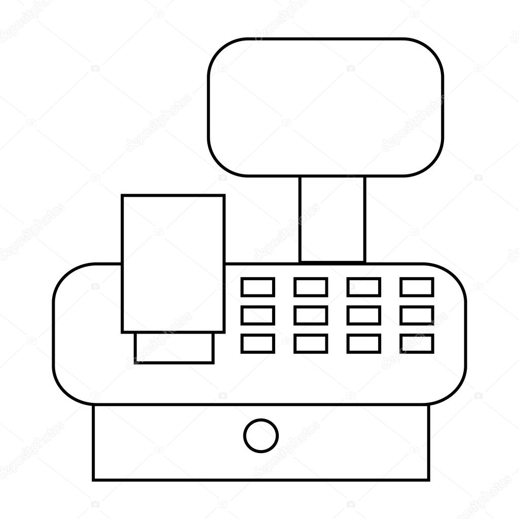 Cash Register Coloring Pages