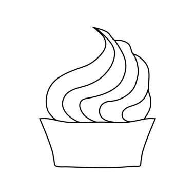 Cupcake anahat tarzı krem simgesiyle