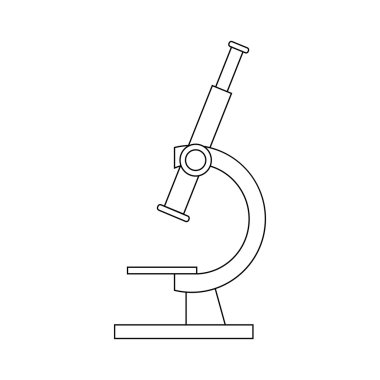 Mikroskop simgesi anahat tarzı