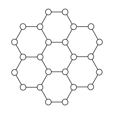 Kristal yapısı simgesi anahat tarzı