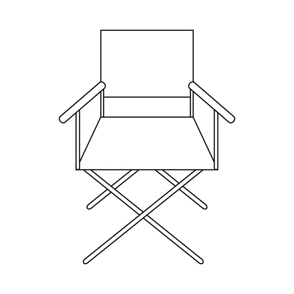 Cinema director chair icon, outline style — Stock Vector