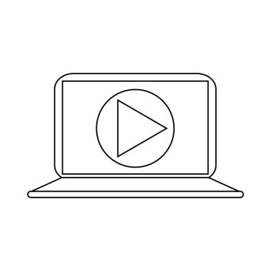 Video film media player'ın dizüstü bilgisayar simgesi