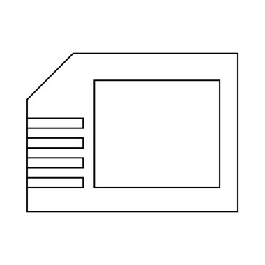 Mikro sd kart simgesi, anahat stili