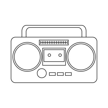 Boom box veya radyo kaset kaset çalar simgesini