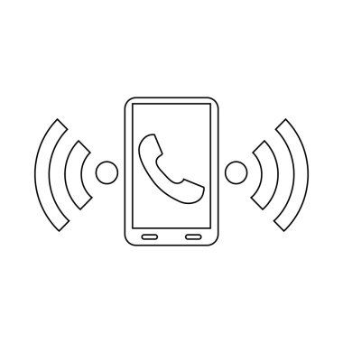 Gelen arama telefon simgesine, anahat stili