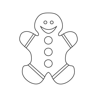 Zencefilli kurabiye simgesi, anahat stili