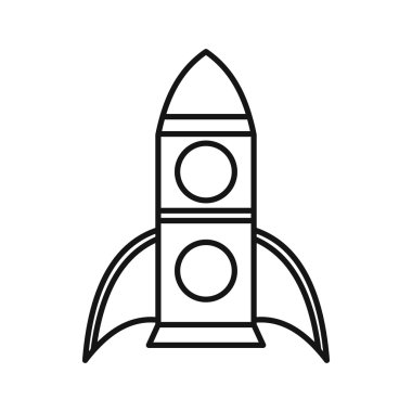 Roket simgesi, anahat stili