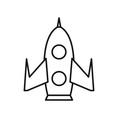 Roket simgesi, anahat stili