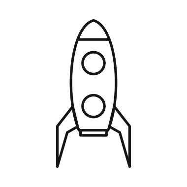 Roket simgesi, anahat stili