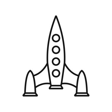 Roket simgesi, anahat stili