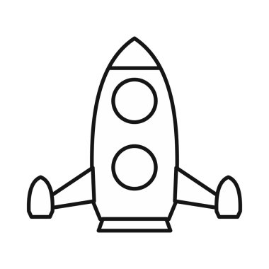 Roket simgesi, anahat stili